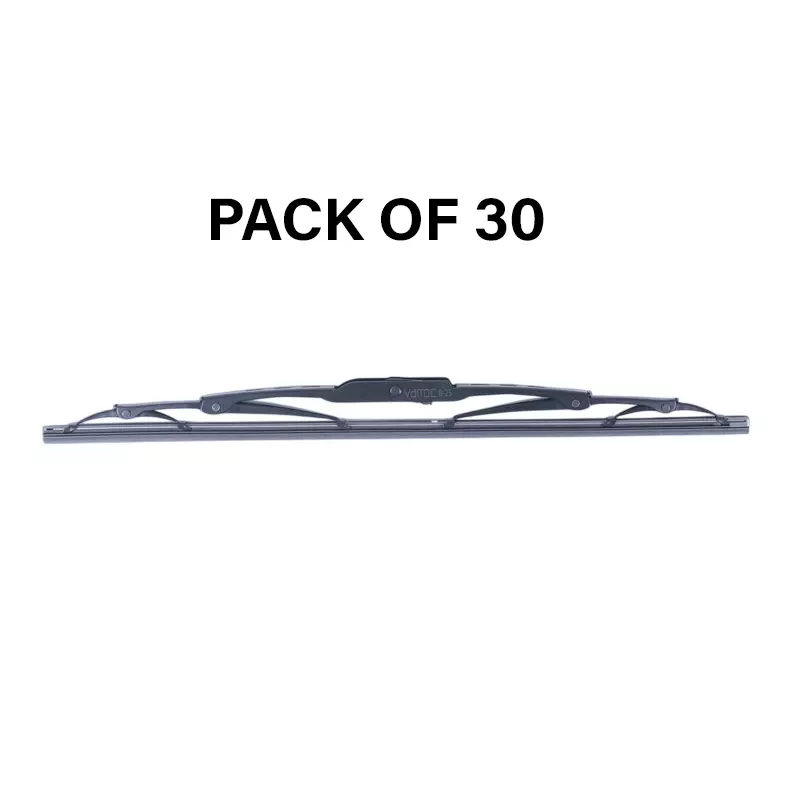 Varroc Wiper Blade 9 mm U Hook 17 inch 432 mm Smooth & Silent Cleaning, K353760200 (Pack of 30)