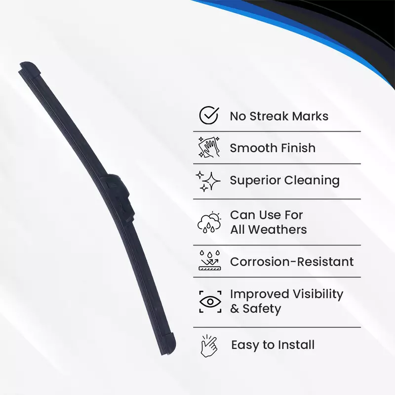 Hiker By Varroc Wiper Blade Frameless (17 inch) 432 mm Smooth & Silent, K354093400 (Pack of 30)