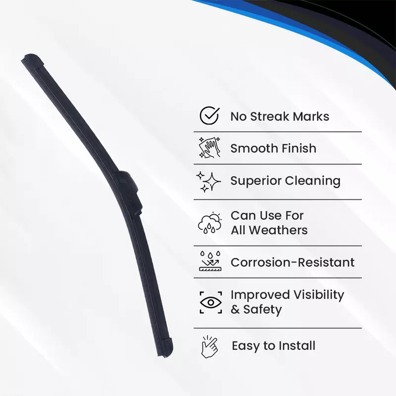 Hiker By Varroc Wiper Blade Frameless (18 inch) 457 mm Smooth & Silent, K354093500 (Pack of 30)