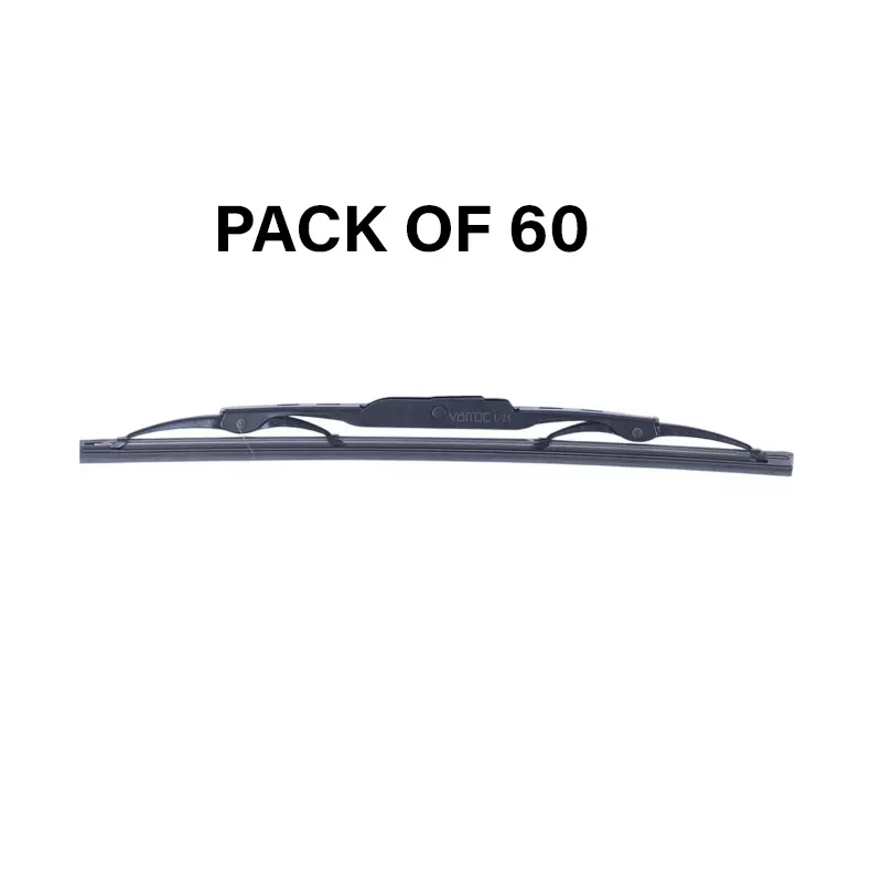 Varroc Wiper Blade 9 mm U Hook 13 inch 330 mm Smooth & Silent Cleaning, K353759800 (Pack of 60)