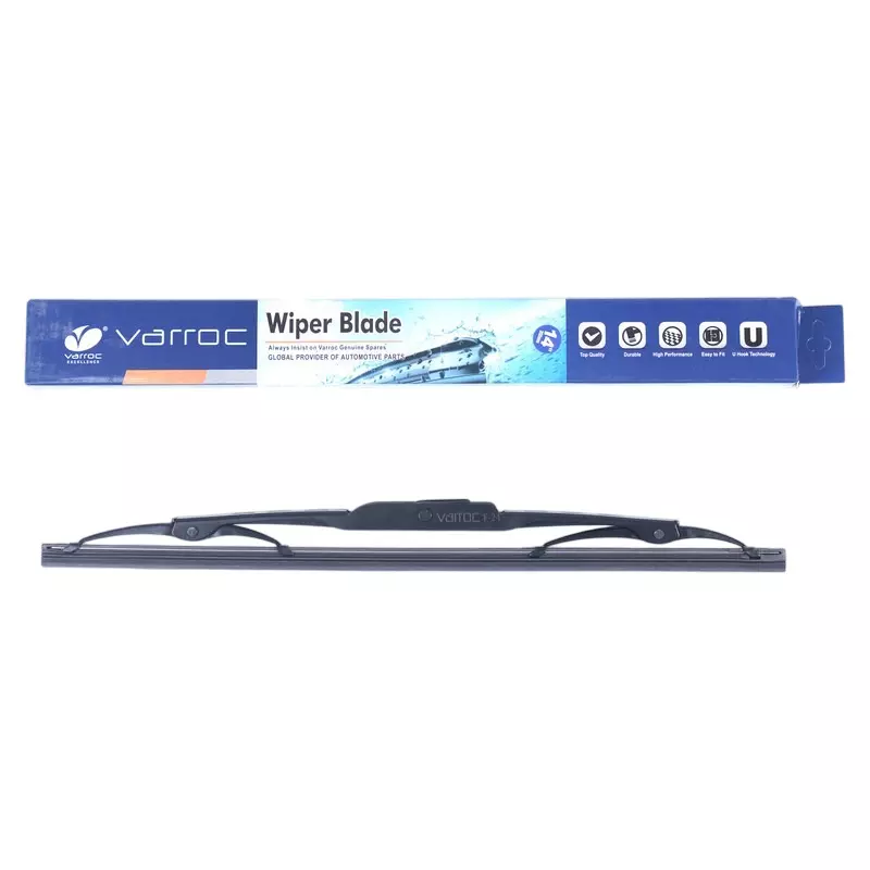 Varroc Wiper Blade 9 mm U Hook 14 inch 356 mm Smooth & Silent Cleaning, K353759900