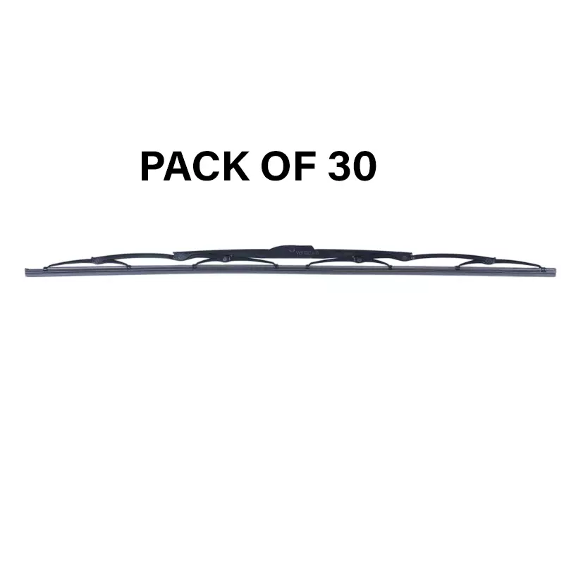 Varroc Wiper Blade 9 mm U Hook 26 inch 660 mm Smooth & Silent Cleaning, K353760900 (Pack of 30)