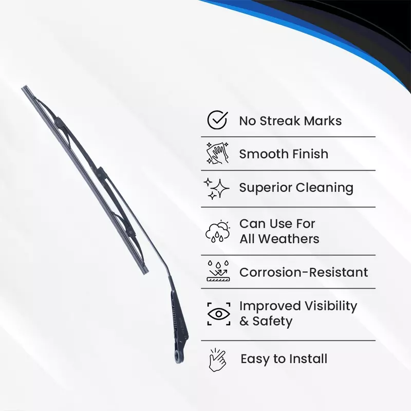 Varroc Wiper Blade with Arm M Alfa (15 inch) 381 mm Smooth & Silent, K353759400