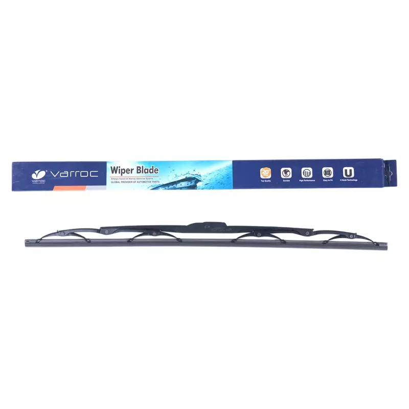 Varroc Wiper Blade 9 mm U Hook 20 inch 508 mm Smooth & Silent Cleaning, K353760500 (Pack of 30)