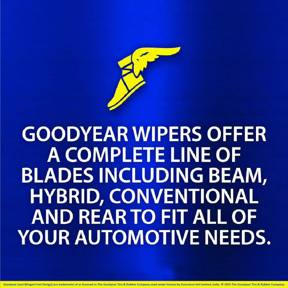 Goodyear Car Wiper Blade 43.18 cm (17 inch) Advanced Nanotech Graphite-Coated Rubber Black with Universal Adaptor Socket, GYWBPC1017