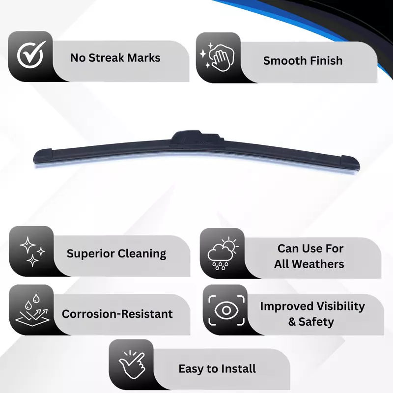 Hiker By Varroc Wiper Blade Frameless (16 inch) 406 mm Smooth & Silent, K354093300 (Pack of 30)