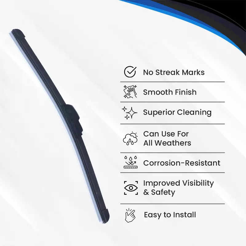 Hiker By Varroc Wiper Blade Frameless (16 inch) 406 mm Smooth & Silent, K354093300 (Pack of 30)