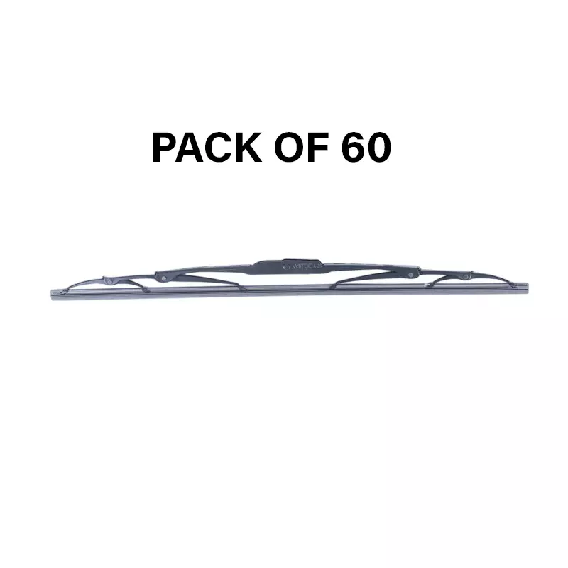 Varroc Wiper Blade 9 mm U Hook 19 inch 483 mm Smooth & Silent Cleaning, K353760400 (Pack of 60)