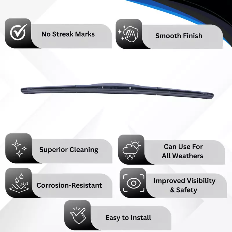 Hiker By Varroc Wiper Blade Premium (18 inch) 457 mm Smooth & Silent, K354054100 (Pack of 30)