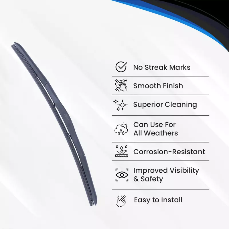 Hiker By Varroc Wiper Blade Premium (18 inch) 457 mm Smooth & Silent, K354054100 (Pack of 30)