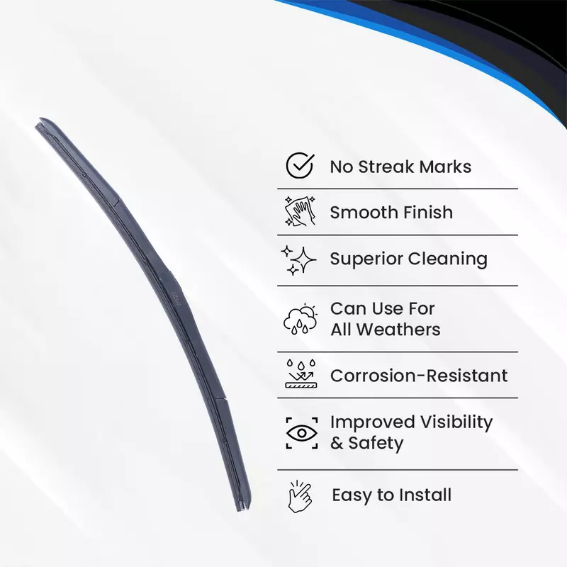 Hiker By Varroc Wiper Blade Premium (22 inch) 559 mm Smooth & Silent, K354054500 (Pack of 60)