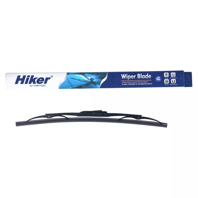 Hiker By Varroc Wiper Blade 9 mm U Hook 15 inch 381 mm Smooth & Silent Cleaning, K353760000 (Pack of 30)