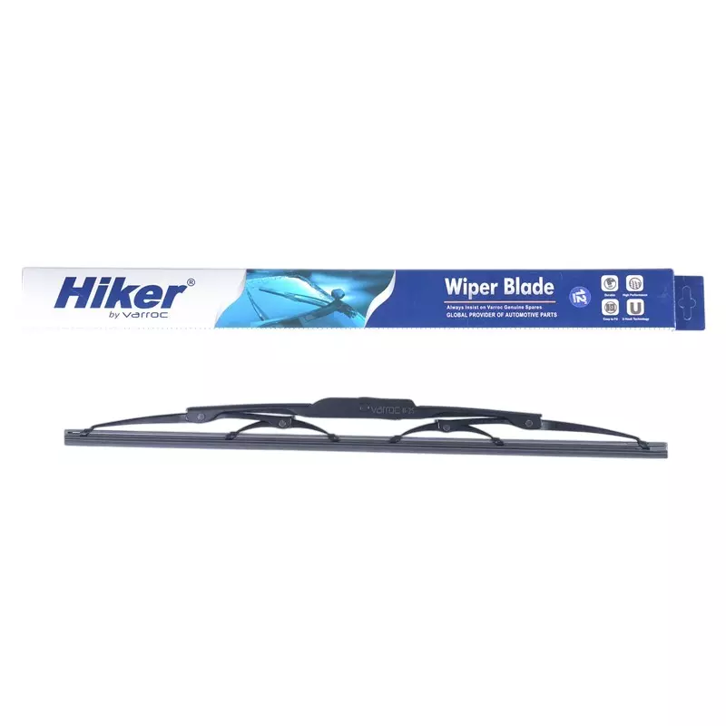 Hiker By Varroc Wiper Blade 9 mm U Hook 16 inch 406 mm Smooth & Silent Cleaning, K353760100