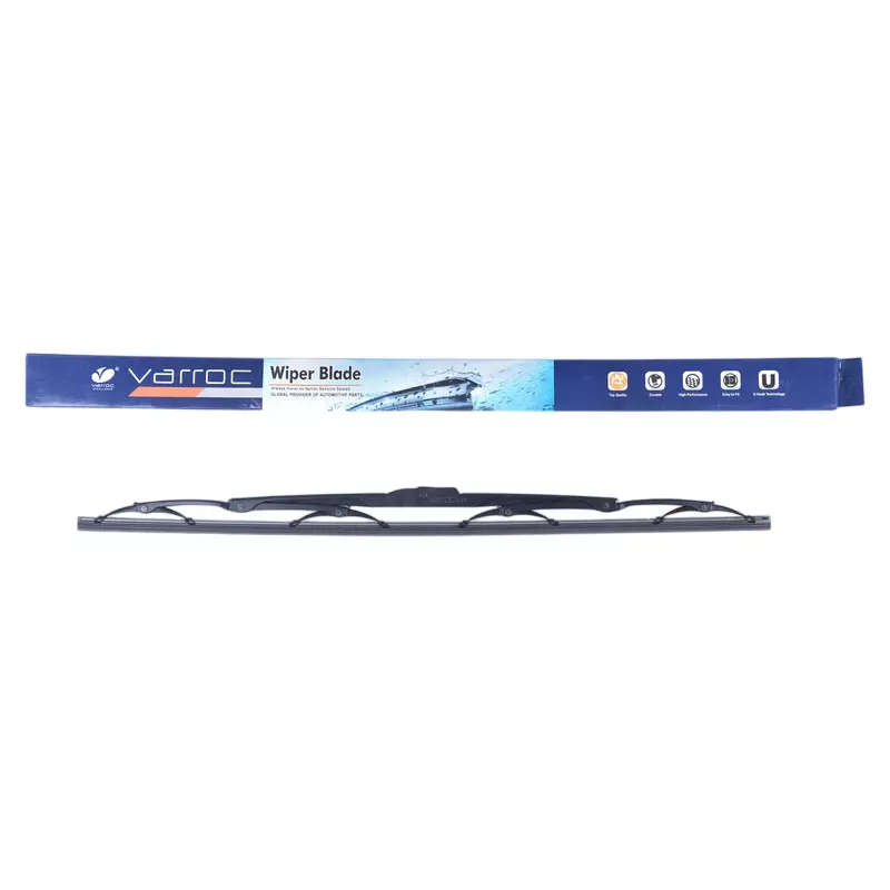 Varroc Wiper Blade 9 mm U Hook 21 inch 533 mm Smooth & Silent Cleaning, K353760600 (Pack of 30)