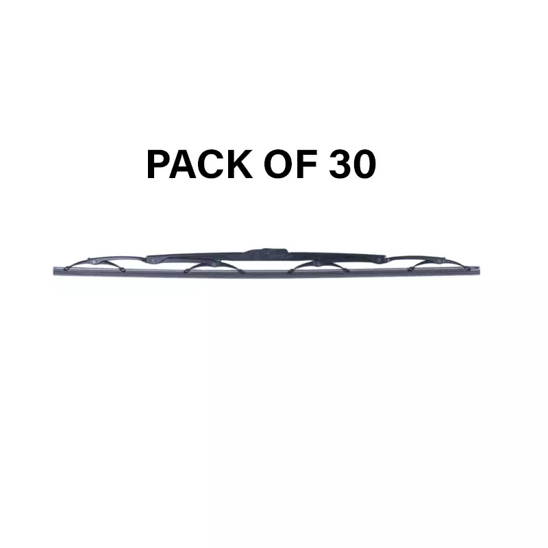 Varroc Wiper Blade 9 mm U Hook 21 inch 533 mm Smooth & Silent Cleaning, K353760600 (Pack of 30)