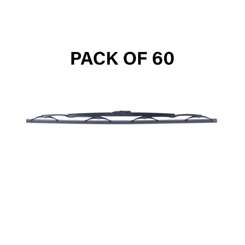 Varroc Wiper Blade 9 mm U Hook 21 inch 533 mm Smooth & Silent Cleaning, K353760600 (Pack of 60)