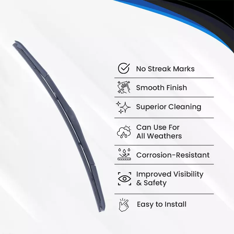 Hiker By Varroc Wiper Blade Premium (21 inch) 533 mm Smooth & Silent, K354054400 (Pack of 30)