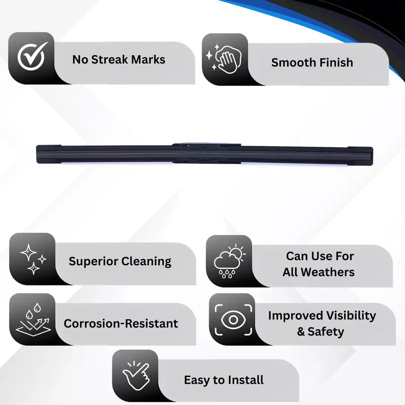 Hiker By Varroc Wiper Blade Frameless (13 inch) 330 mm Smooth & Silent, K354093000 (Pack of 60)