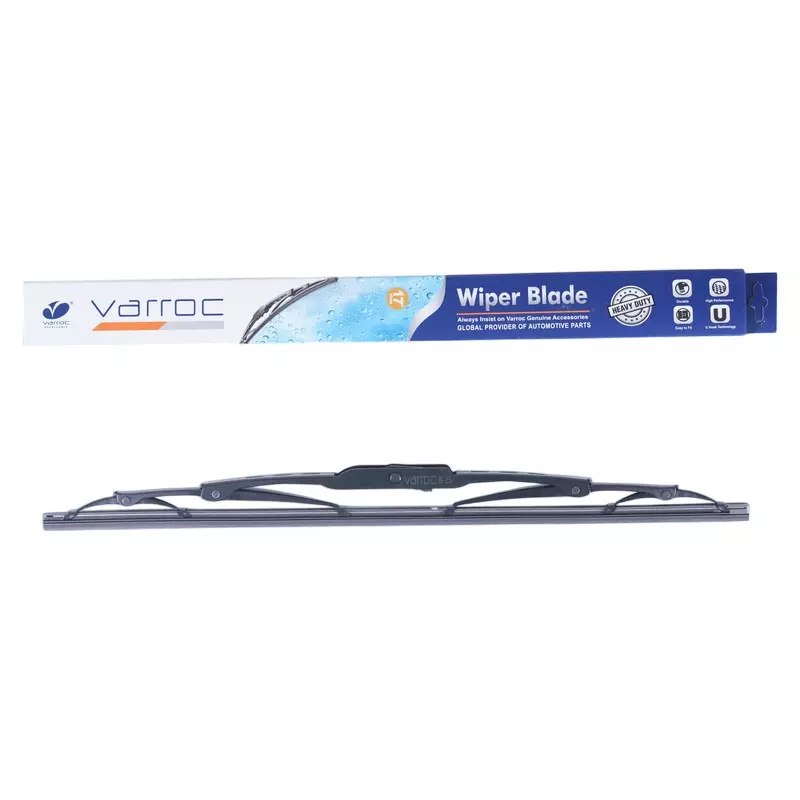 Varroc Wiper Blade 9 mm U Hook 17 inch 432 mm Smooth & Silent Cleaning, K353760200 (Pack of 60)