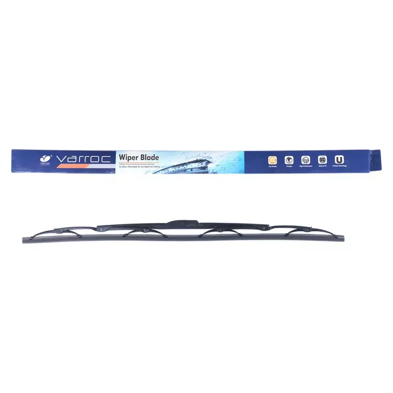 Varroc Wiper Blade 9 mm U Hook 22 inch 559 mm Smooth & Silent Cleaning, K353760700 (Pack of 60)