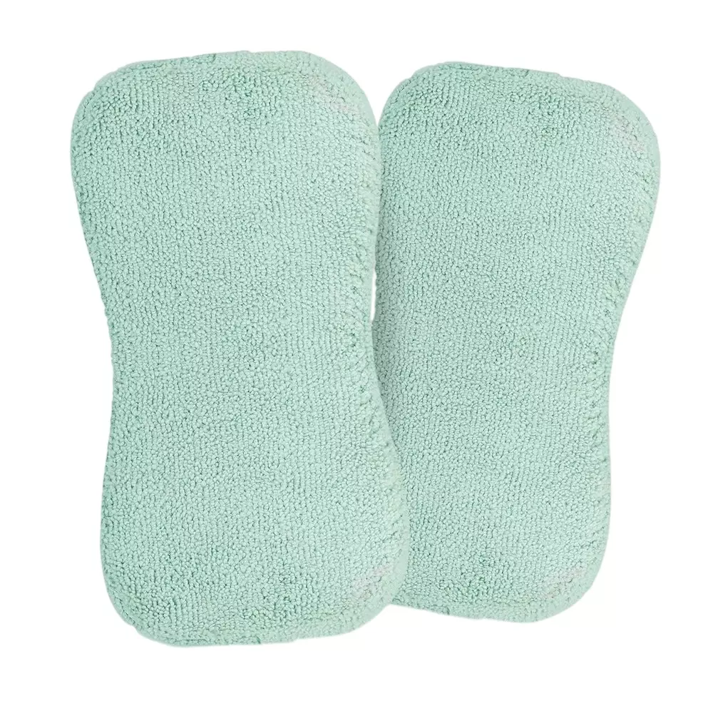 WAVEX 2 Pcs Microfiber Washing Sponge Grey Color for Car Washing, Household Cleaning, Dishes, And More, WS1