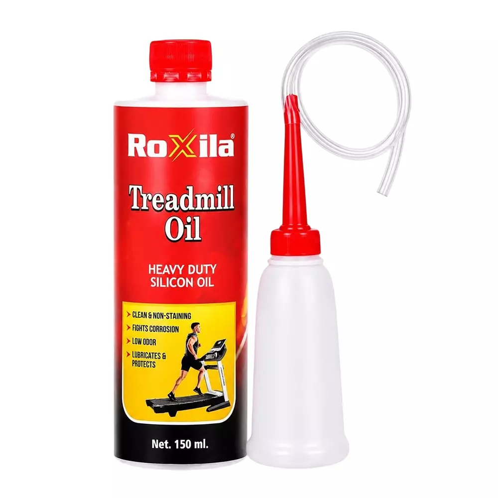 Roxila Pure Silicone Treadmill Lubricant Oil Heavy Duty High Viscosity With Squeeze Bottle And Nozzle 150 ml (Pack of 5 Kit)