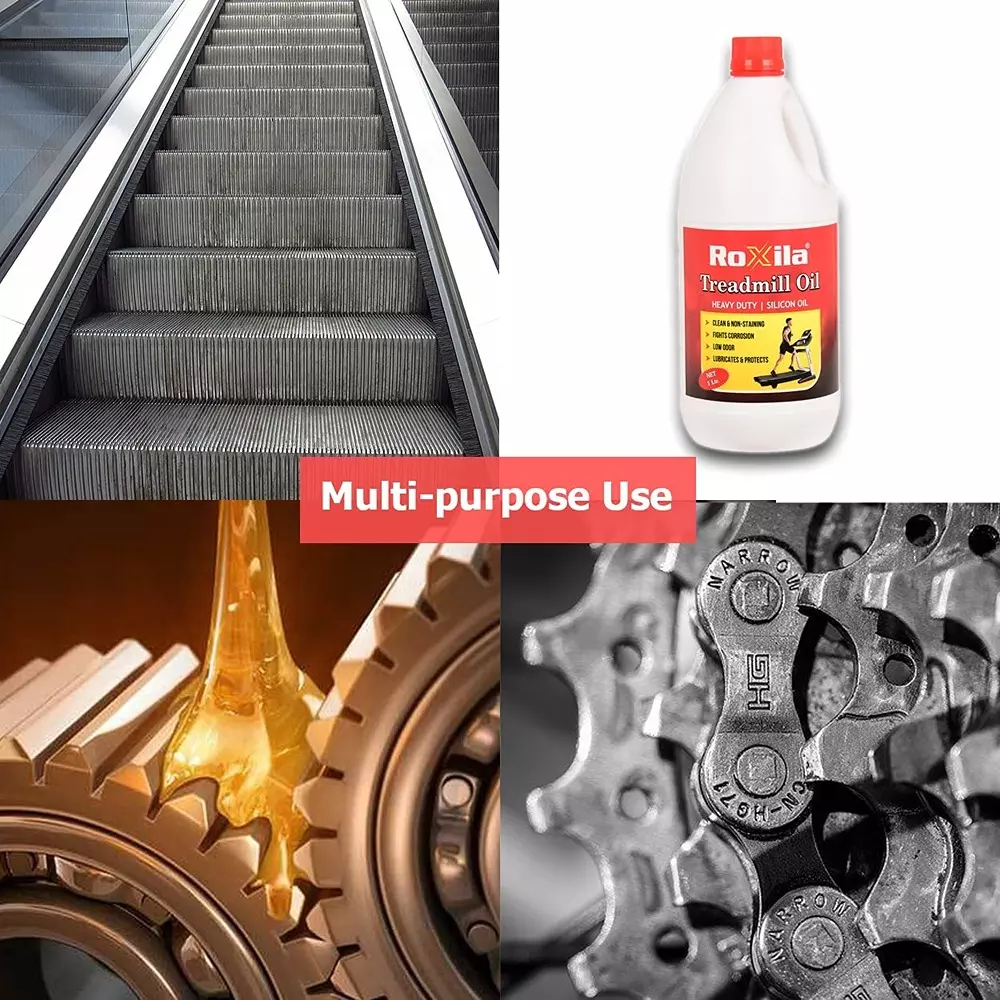 roxila-pure-silicone-treadmill-lubricant-oil-heavy-duty-high-viscosity-with-squeeze-bottle-and-nozzle-1-l-pack-of-5