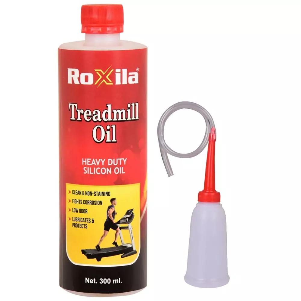 Roxila Pure Silicone Treadmill Lubricant Oil Heavy Duty High Viscosity With Squeeze Bottle And Nozzle 300 ml (Pack of 5 Kit)