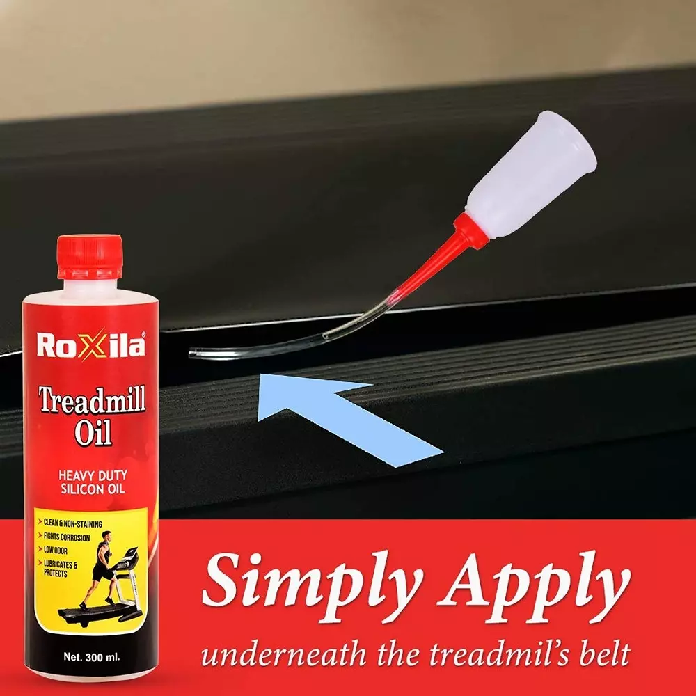 roxila-pure-silicone-treadmill-lubricant-oil-heavy-duty-high-viscosity-with-squeeze-bottle-and-nozzle-300-ml-pack-of-5