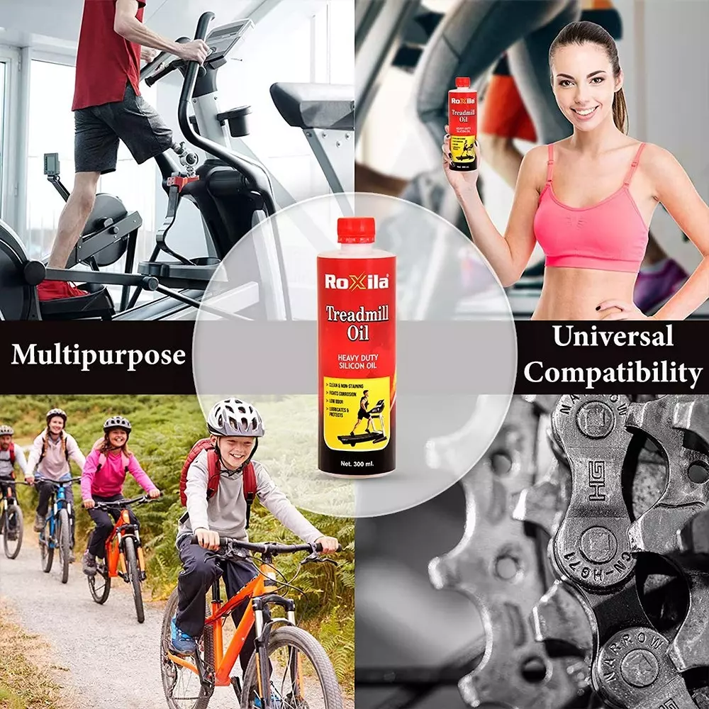 roxila-pure-silicone-treadmill-lubricant-oil-heavy-duty-high-viscosity-with-squeeze-bottle-and-nozzle-300-ml-pack-of-5