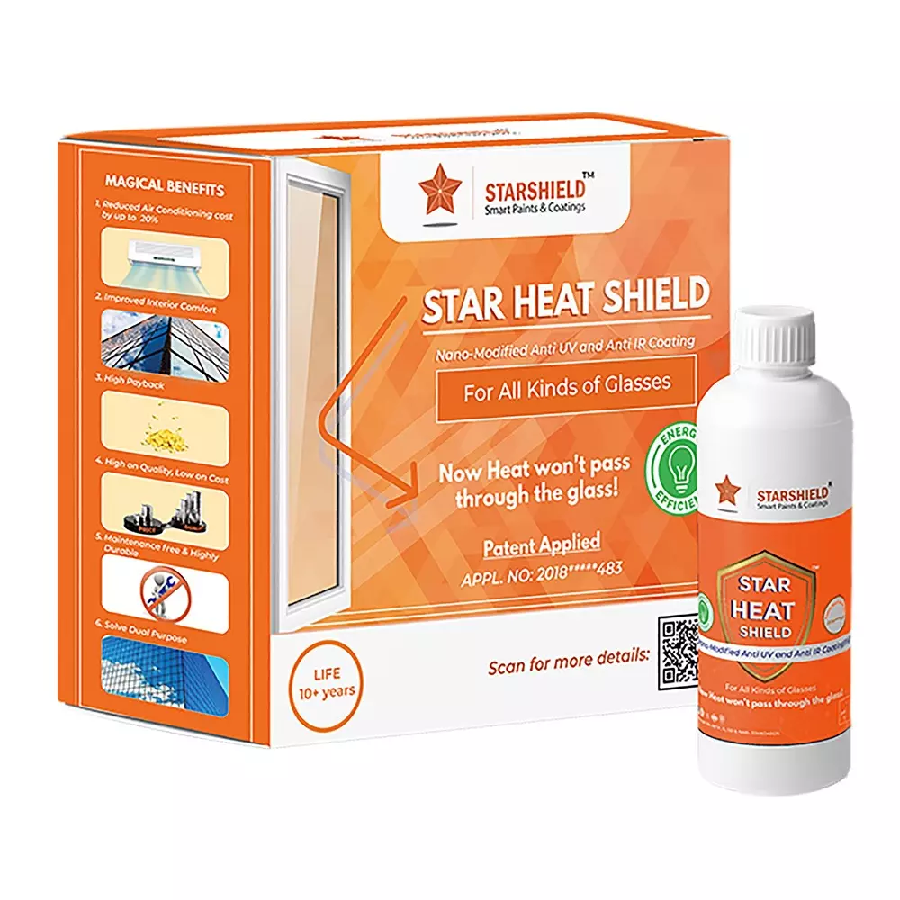 Starshield 100 ml Star Heat Shield DIY KIT (Transparent) Heat Protection Paint for All Kind of Glasses, Windows and Building Glass
