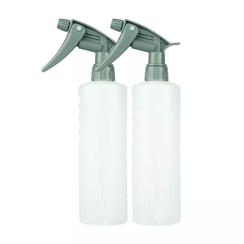 WAVEX 500 ml Empty Spray Bottle White Color HDPE Body Ideal For Car Detailing, & Cleaning, GEB500-2 (Pack of 2)