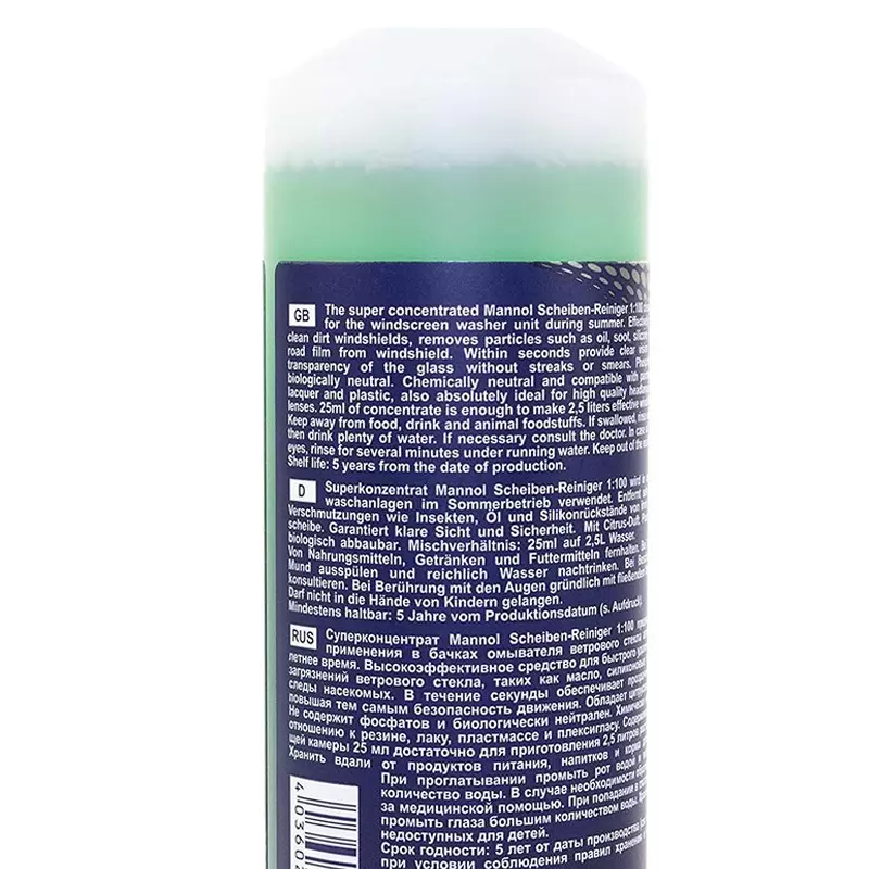 Mannol 5022 Scheiben Reiniger Glass Cleaner 250 ml for Vehicle, 5022 (Pack fo 6)