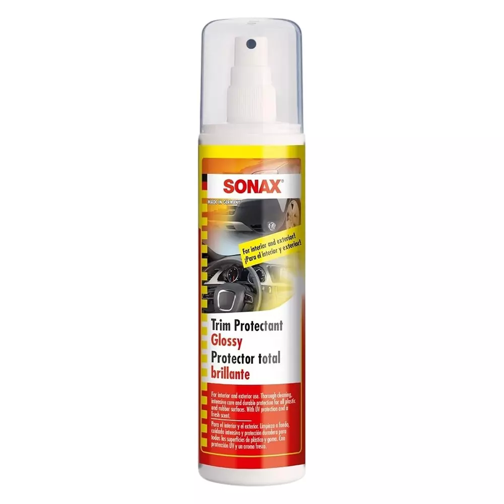 SONAX Trim Protectant Glossy 300 ml High Gloss Finish for Exterior Trim, Bumpers & Seals (Article No. 03800410)