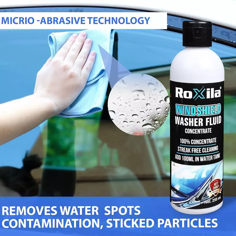 roxila-windshield-washer-fluid-with-microfiber-cloth-unscented-250-ml-bottle-liquid-for-all-purpose-concentrated-multi-purpose-streak-free