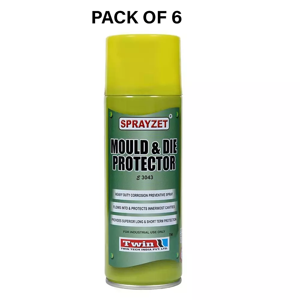 SPRAYZET Mold & Die Protector Spray 500 ml for Industrial Use, E3043 (Pack of 6)