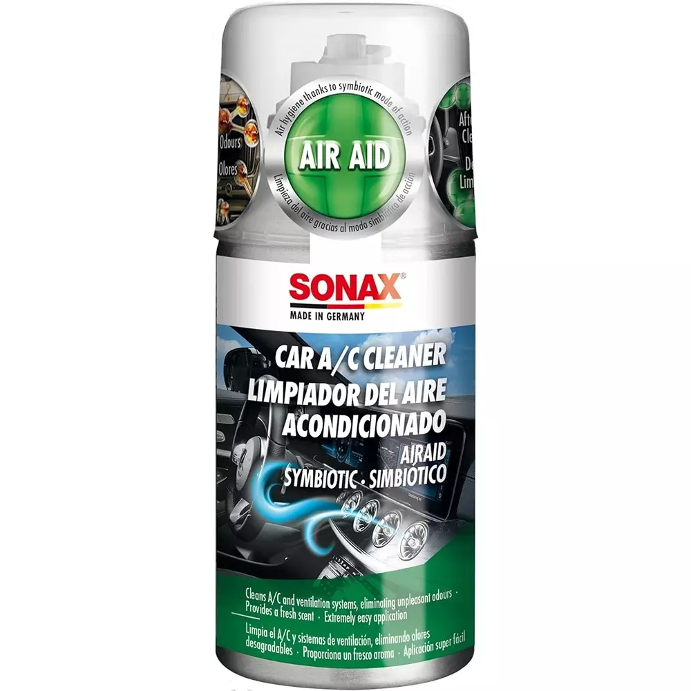 SONAX AIR AID Car A/C Cleaner Spray 100 ml for Car Ventilation, Odor Removal and Long-Lasting Freshness