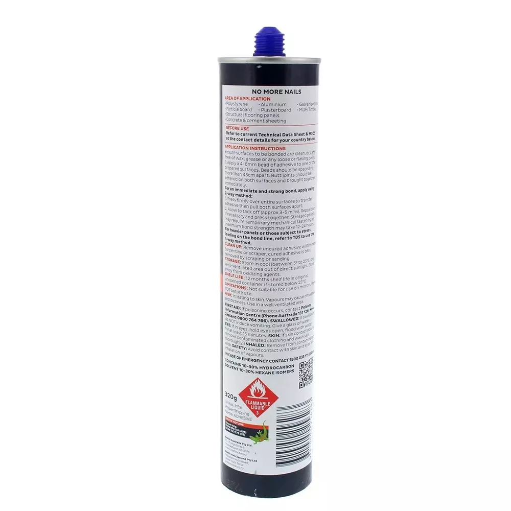Bostik 320 g Construction Heavy Duty Adhesive No More Nails for Concrete, Metal