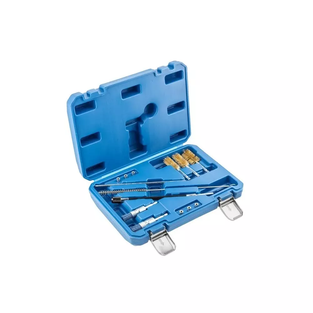 Hogert Technik 14 Pcs Universal Seat Injector Cleaning Set Used in Garages, Professional Workshops and Automotive Services, HT8G327