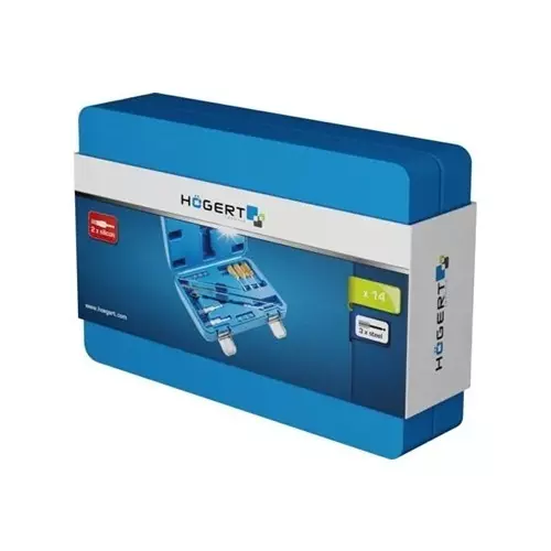 Hogert Technik 14 Pcs Universal Seat Injector Cleaning Set Used in Garages, Professional Workshops and Automotive Services, HT8G327