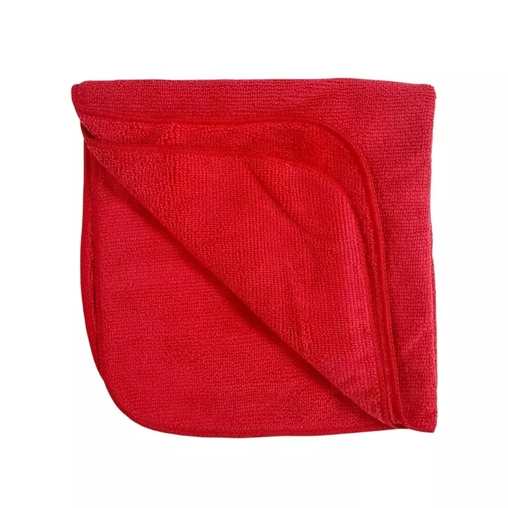 Motosol Microfiber Cloth Plush Towel Exterior Super-Absorbent Scratch-Free 40x40 cm, Red