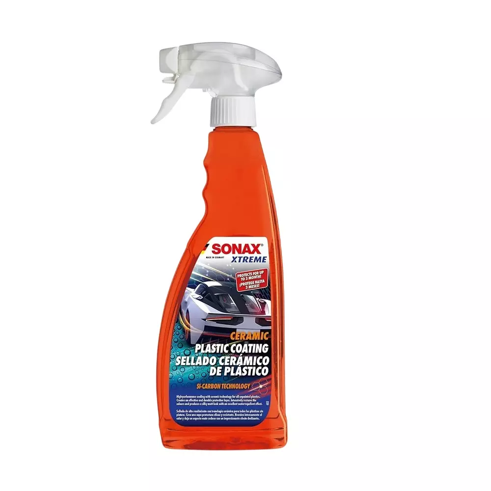 SONAX Xtreme Ceramic Plastic Sealer 750 ml with Si-Carbon Technology Provides Glossy & Durable Finish & Long Lasting Hydrophobic Protection
