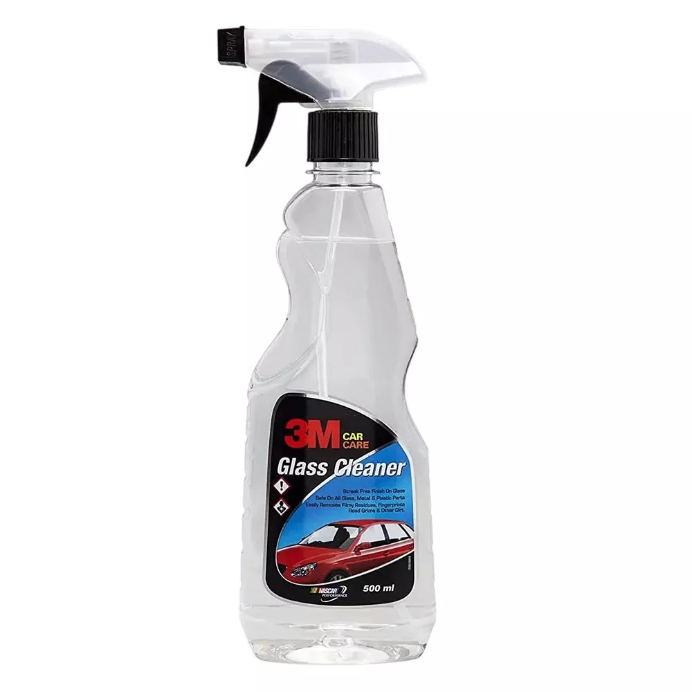 3M Car Care Glass Cleaner Liquid Unscented 500 ml Capacity Bottle, (Pack of 12 Pcs)