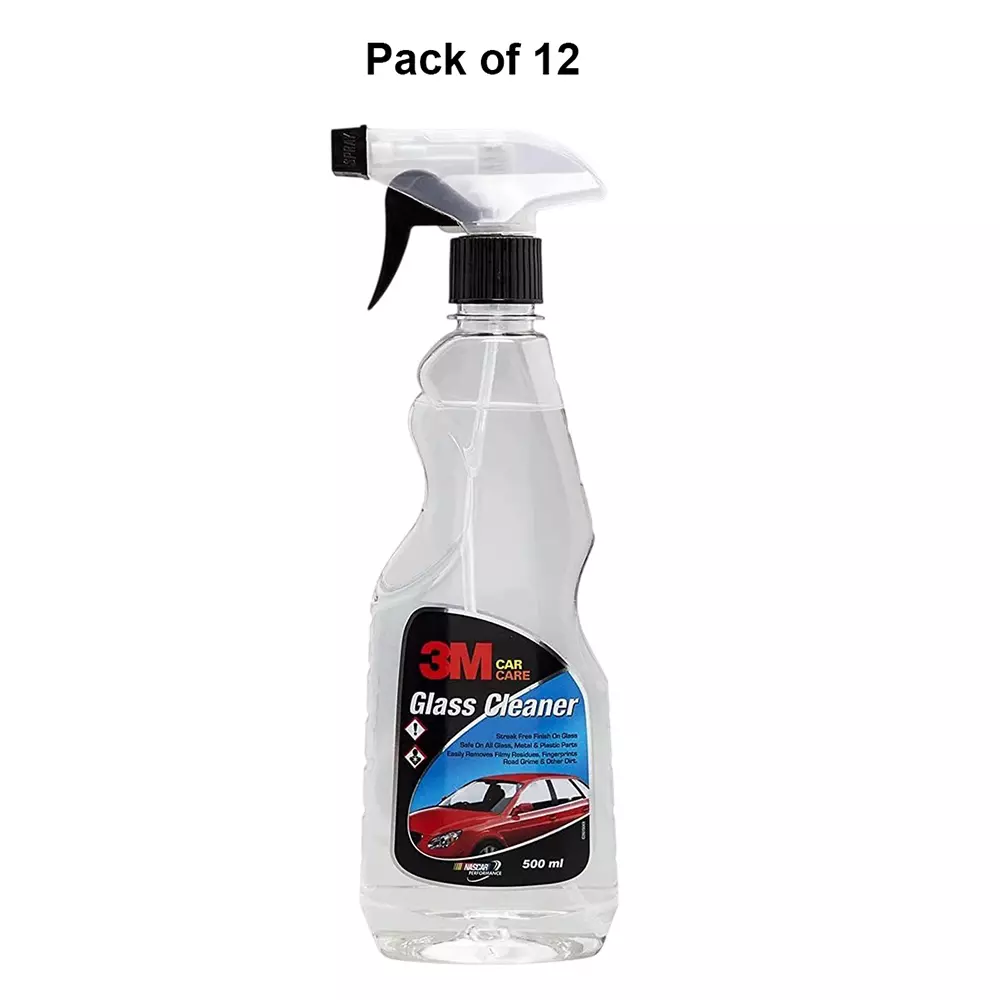 3m-car-care-glass-cleaner-liquid-unscented-500-ml-capacity-bottle-pack-of-12-pcs