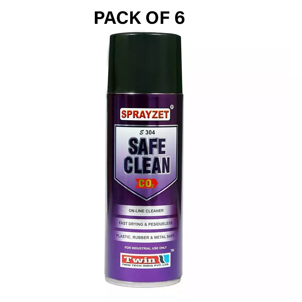 SPRAYZET Safe Clean Online Spray 500 ml for Industrial Use, E304 (Pack of 6)