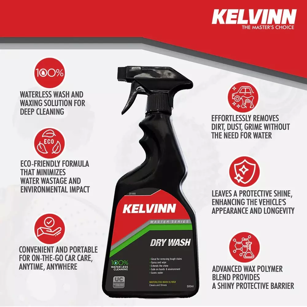 KELVINN Waterless Car Wash & Wax 500 ml Pleasant Fragrance