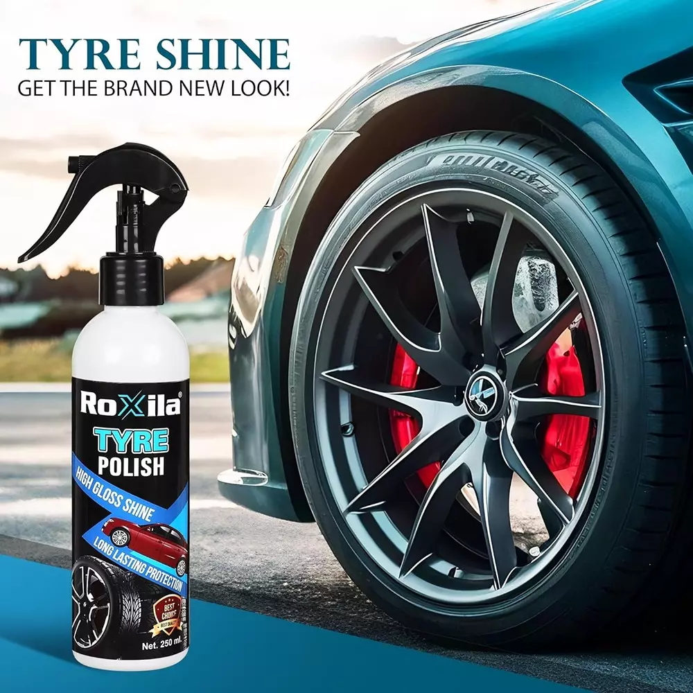 roxila-quick-dry-tyre-polish-with-microfiber-cloth-unscented-silicone-emulsion-250-ml-bottle-liquid-for-non-greasy-shining-polishing-car-bike