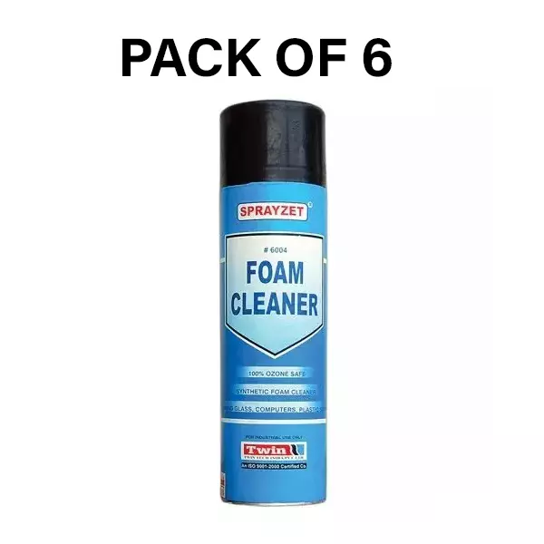 SPRAYZET Foam Cleaner Spray 500 ml for Industrial Use, E306 (Pack of 6)