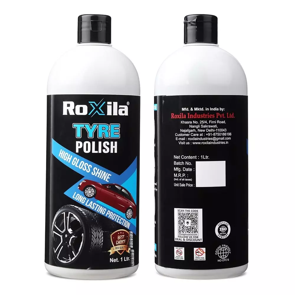 roxila-quick-dry-tyre-polish-with-microfiber-cloth-unscented-silicone-emulsion-1-l-bottle-liquid-for-non-greasy-shining-polishing-car-bike