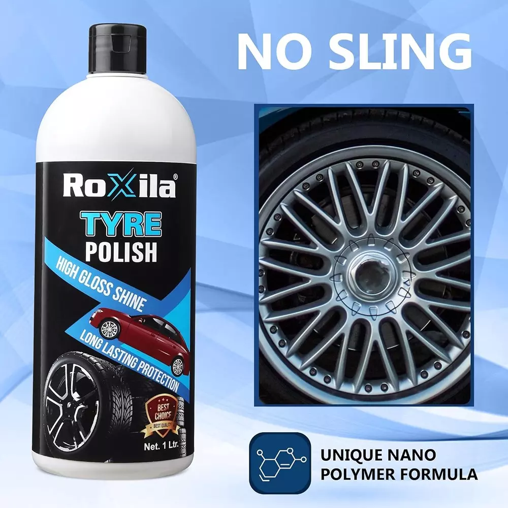 roxila-quick-dry-tyre-polish-with-microfiber-cloth-unscented-silicone-emulsion-1-l-bottle-liquid-for-non-greasy-shining-polishing-car-bike